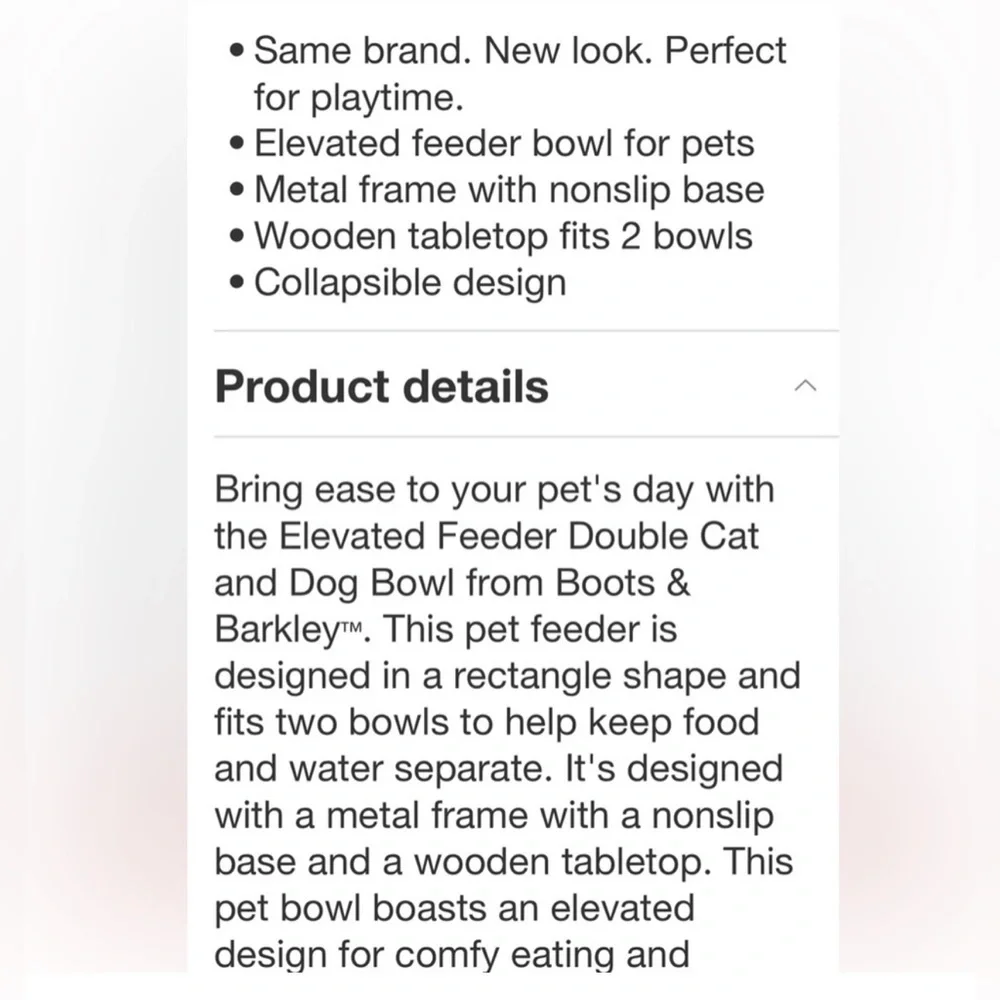 Boots & Barkley elevated pet feeder